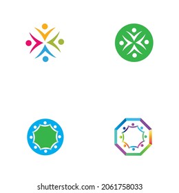 Community, network and social icon design template