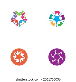 Community, network and social icon design template