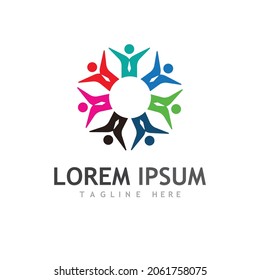 Community, network and social icon design template