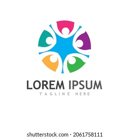 Community, network and social icon design template