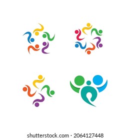 Community, network and social icon design template