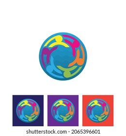 Community, network and social icon design template