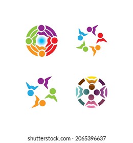 Community, network and social icon design template