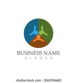 Community, network and social icon design template