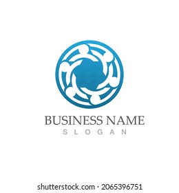 Community, network and social icon design template
