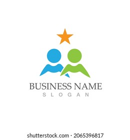 Community, network and social icon design template