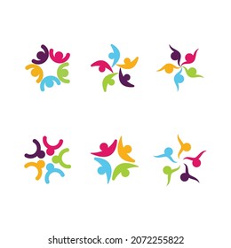 Community, network and social icon design template