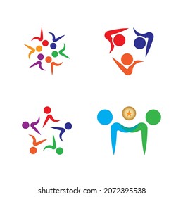 Community, network and social icon design template