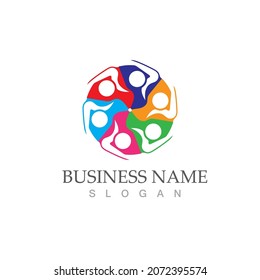 Community, network and social icon design template