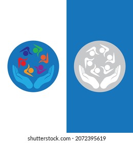 Community, network and social icon design template