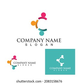 Community, network and social icon design template