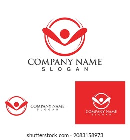 Community, network and social icon design template