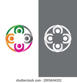 Community, network and social icon design template