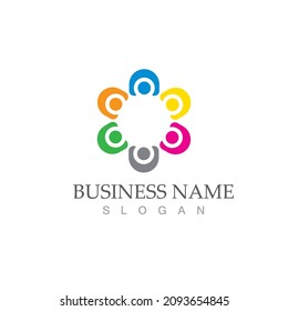 Community, network and social icon design template