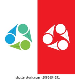 Community, network and social icon design template