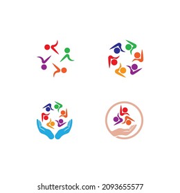 Community, network and social icon design template