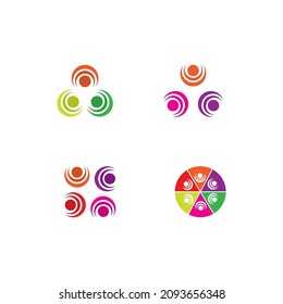 Plantilla de diseño de iconos comunitarios, de red y sociales