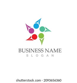 Community, network and social icon design template