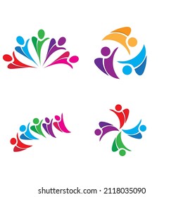 Community, network and social icon design template