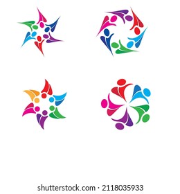 Community, network and social icon design template