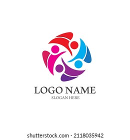 Community, network and social icon design template