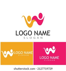 Community, network and social icon design template