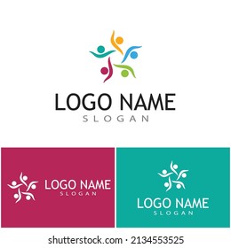 Community, network and social icon design template