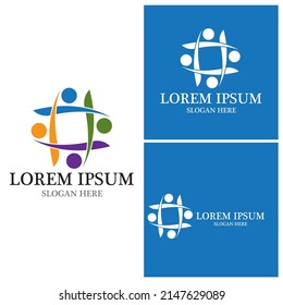 Community, network and social icon design template