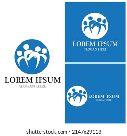 Community, network and social icon design template