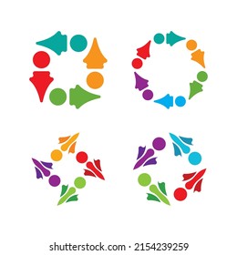 Community, network and social icon design template