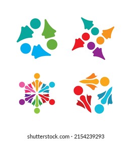 Community, network and social icon design template