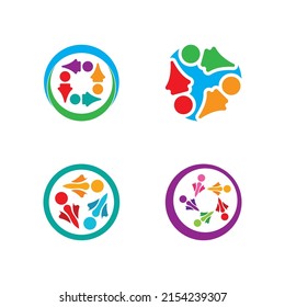Community, network and social icon design template