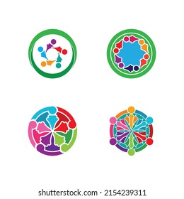 Community, network and social icon design template