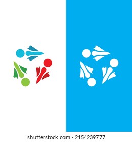 Community, network and social icon design template