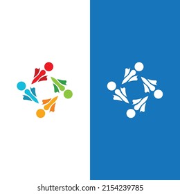 Community, network and social icon design template