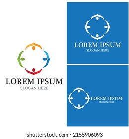 Community, network and social icon design template