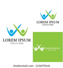 Community, network and social icon design template