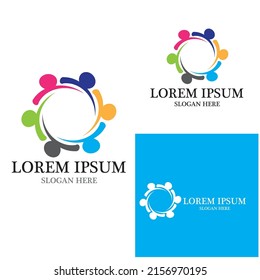 Community, network and social icon design template