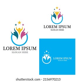 Community, network and social icon design template