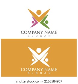 Community, network and social icon design template