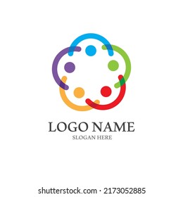 Community, network and social icon design template