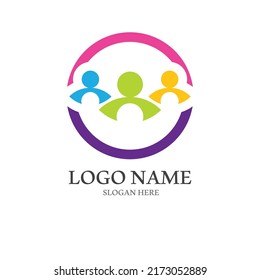 Community, network and social icon design template