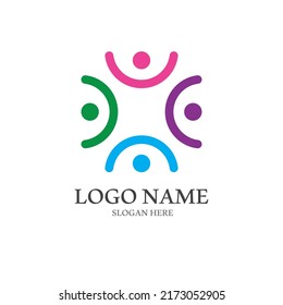 Community, network and social icon design template