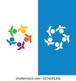 Community, network and social icon design template