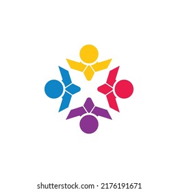 Community, network and social icon design template