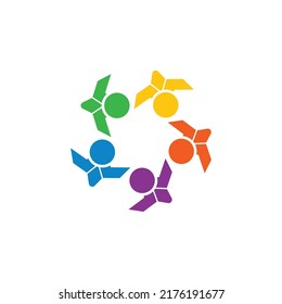 Community, network and social icon design template