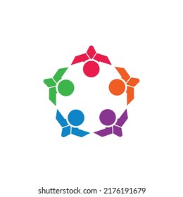 Community, network and social icon design template