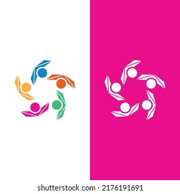 Community, network and social icon design template