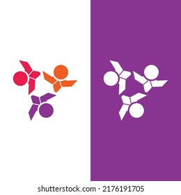 Community, network and social icon design template