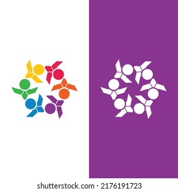 Community, network and social icon design template